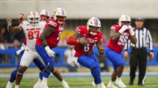 Kansas defeats Oklahoma State behind productive rushing attack (College Football)