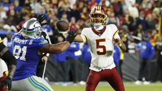 Commanders QB Jayden Daniels exits with left elbow injury in loss to Seahawks (NFL)