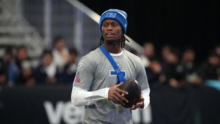 Cowboys WR George Pickens at mincamp, not participating in drills (NFL)