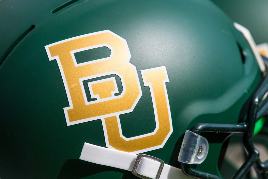 Sep 15, 2018; Waco, TX, USA; A view of the logo on a Baylor Bears helmet during the game between the Bears and the Duke Blue Devils at McLane Stadium. Mandatory Credit: Jerome Miron-USA TODAY Sports