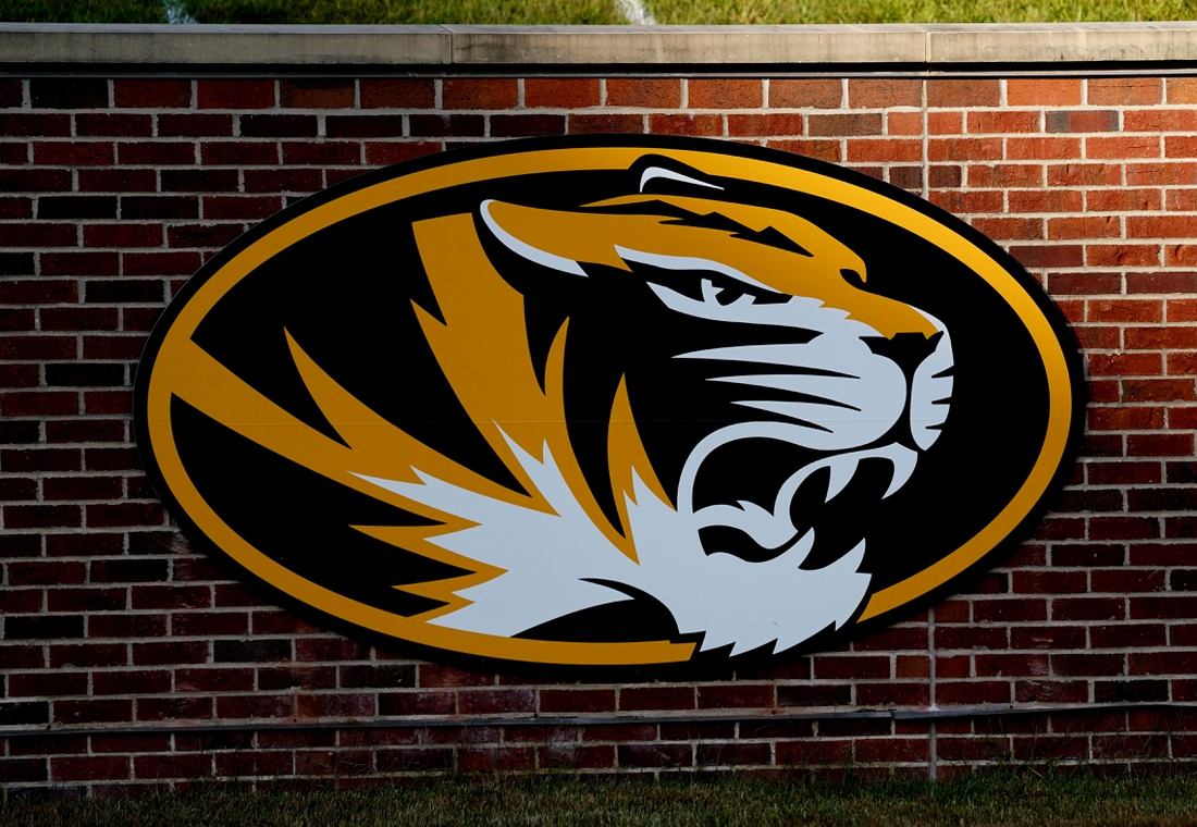 Sep 26, 2020; Columbia, Missouri, USA; A general view of a Missouri Tigers logo on the retaining wall before the game against the Alabama Crimson Tide at Faurot Field at Memorial Stadium. Mandatory Credit: Denny Medley-USA TODAY Sports