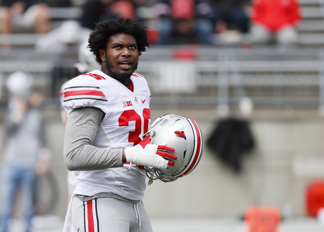 Senior K'Vaughan Pope could play strongside linebacker if Ohio State continues to predominantly use a 4-3 formation.

Ohio State Football Spring Game