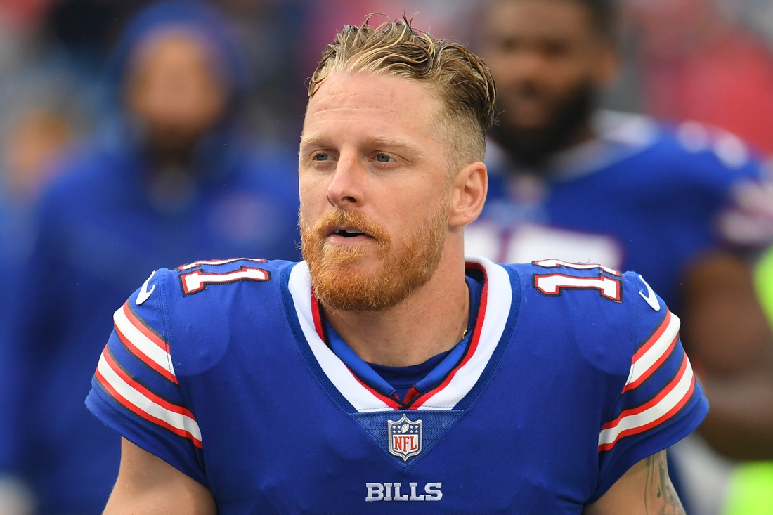 Oct 3, 2021; Orchard Park, New York, USA; Buffalo Bills wide receiver Cole Beasley (11) following the game against the Houston Texans at Highmark Stadium. Mandatory Credit: Rich Barnes-USA TODAY Sports