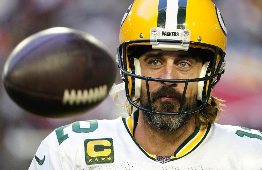 Aaron Rodgers before a game against the Arizona Cardinals on Oct. 28.

Syndication Arizona Republic