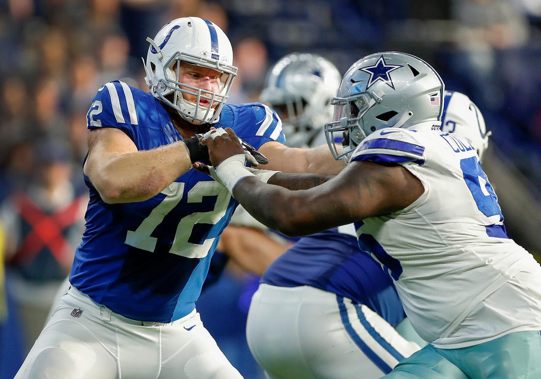Right tackle Braden Smith (72) has been the Indianapolis Colts' starter for 3 years.

The Indianapolis Colts Play The Dallas Cowboys