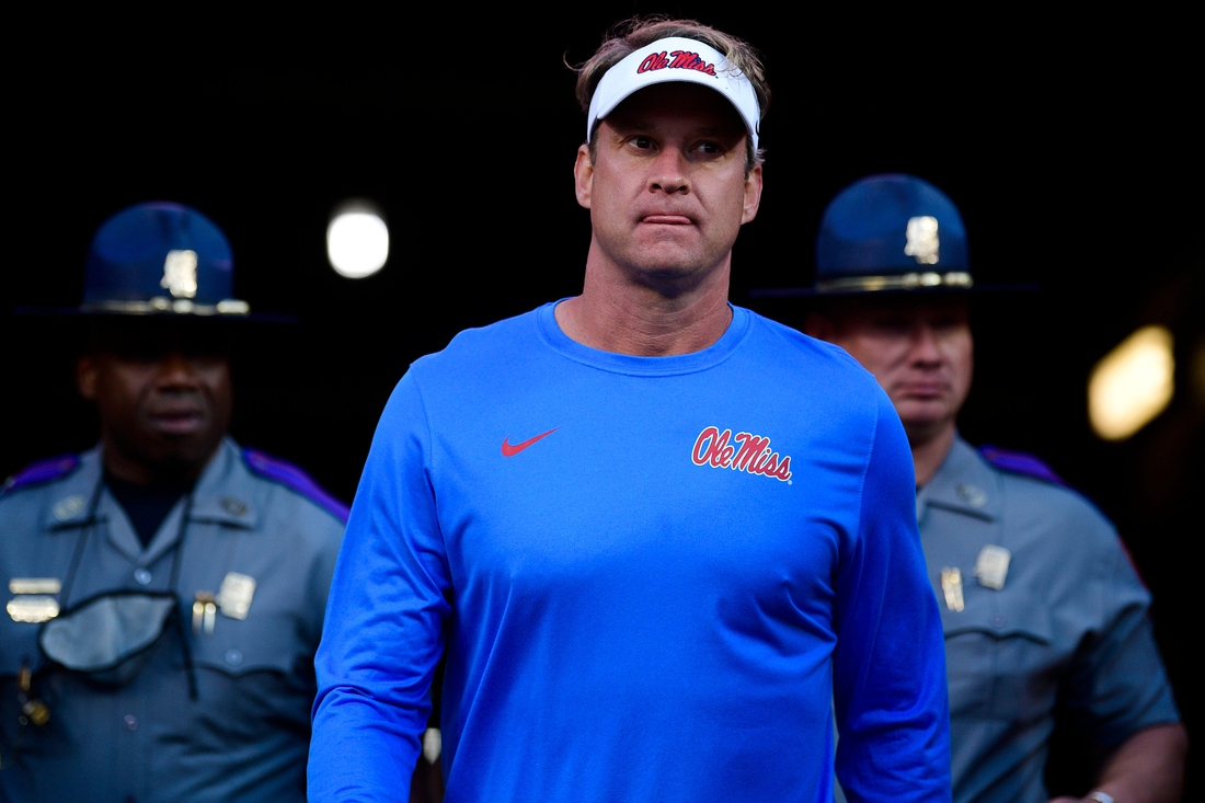 Mississippi Head Coach Lane Kiffin returns to Neyland Stadium before an SEC football game between Tennessee and Ole Miss in Knoxville, Tenn. on Saturday, Oct. 16, 2021.

Kns Tennessee Ole Miss Football