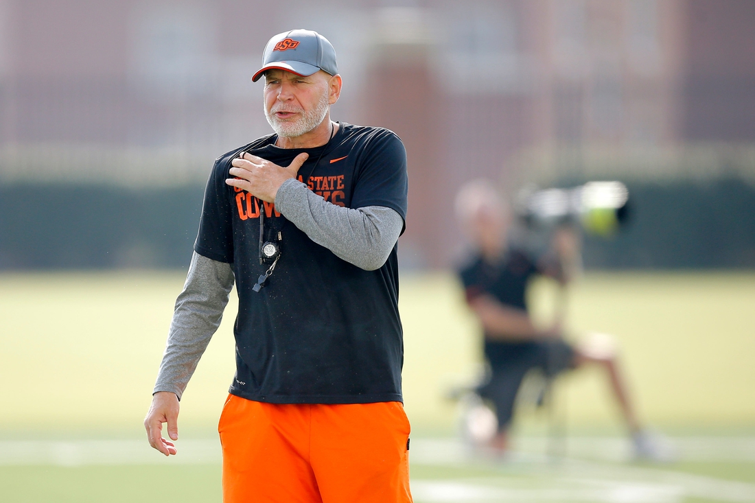 Oklahoma State defensive coordinator Jim Knowles watches during football practice at the Sherman Smith Training Center.

cutout

Syndication The Oklahoman