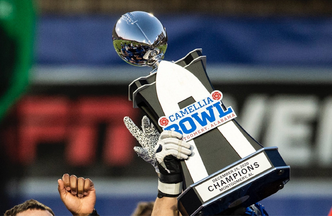 Georgia State and Ball State will battle for the Camellia Bowl championship trophy on Christmas Day in Montgomery.

Camellia Bowl Trophy