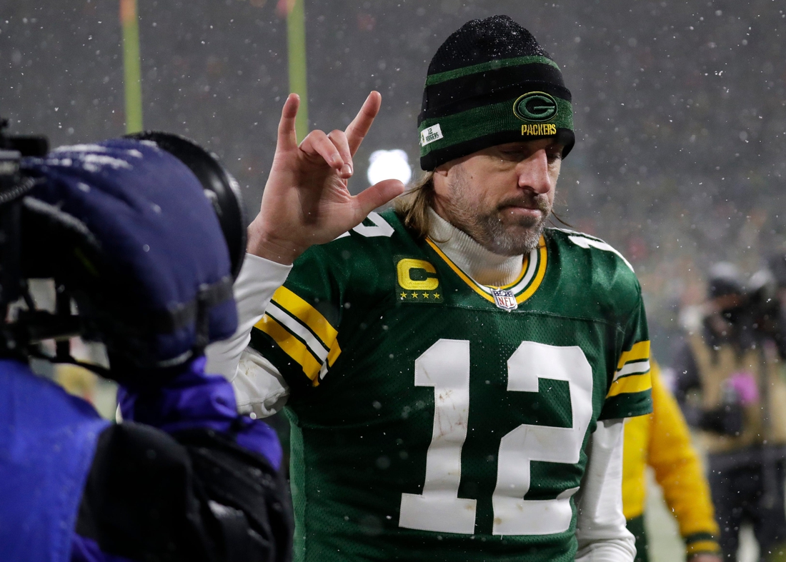 Green Bay Packers quarterback Aaron Rodgers (12) leaves the field after a 13-10 loss against the San Francisco 49ers during their NFL divisional round football playoff game Saturday January 22, 2022, at Lambeau Field in Green Bay, Wis. Dan Powers/USA TODAY NETWORK-Wisconsin

Apc Packvs49ers 0122221161djp