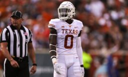 April 23, 2022; Austin, TX, USA; Texas linebacker DeMarvion Overshown (0) takes the field during Texas's annual spring football game at Royal Memorial Stadium in Austin, Texas on April 23, 2022. Mandatory Credit: Aaron E. Martinez-USA TODAY NETWORK